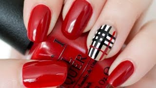 Burberry Plaid Inspired Nails [upl. by Norrab]