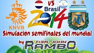 Simulación Holanda vs Argentina semifinales para la Copa del mundo Brasil 2014 [upl. by Asirb]