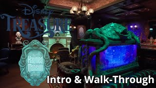 NEW Haunted Mansion Parlor WalkThrough amp Intro  Disney Treasure  Disney Cruise Line [upl. by Keriann718]