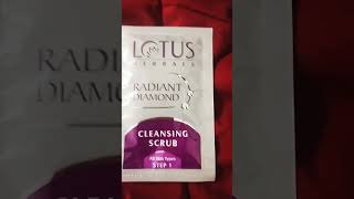 LOTUS HERBALS Radiant Diamond Facial Kit viralvideo [upl. by Pence]