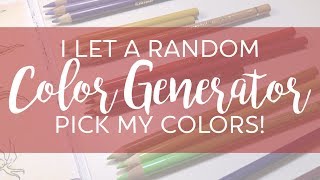 I let a RANDOM COLOR GENERATOR pick my colors  A PencilStash Tutorial [upl. by Dickens]