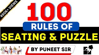 100 RULES OF SEATING amp PUZZLE  इसके बाहर कुछ नहीं है [upl. by Fillian]