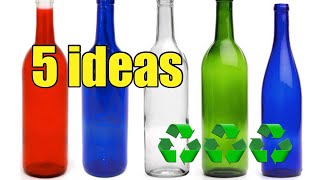 5 ideas para reciclar botellas de cristal [upl. by Waylin]