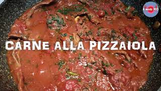 CARNE alla PIZZAIOLA in padella 🥩🍅 Ricetta FACILE di A modo MIO [upl. by Inalaehon]