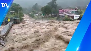 El cantón Baños de Agua Santa afectado por las fuertes lluvias [upl. by Monahon516]