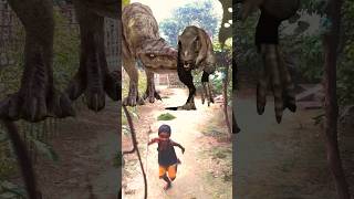 Double T rex attack on day dinosaur dinosaurus ytshorts jurassicworld jurassicpark vfx [upl. by Lokim138]