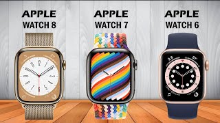 Apple Watch Series 8 VS Apple Watch 7 VS Apple Watch 6  Full Comparison [upl. by Demaria]