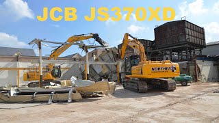 JCB JS370XD tearing down a factory jcb demolition [upl. by Cis]