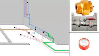 como instalar la tuberia para baño explicado paso a paso  parte 2  agua [upl. by Eaner]