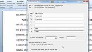 APA Tutorial Typing References and Citations in Word 2010 [upl. by Yrolam]