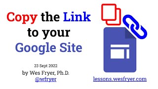 Copy the LINK to your Google Site [upl. by Whiteley]