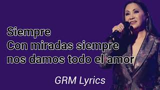 Ana Gabriel  Simplemente Amigos Lyrics [upl. by Annahgiel]