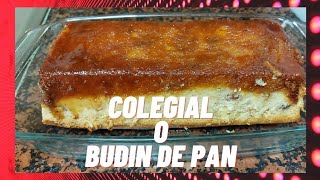 COLEGIAL O BUDÍN DE PAN🥖Como hacer colegial chileno🇨🇱 [upl. by Iago590]