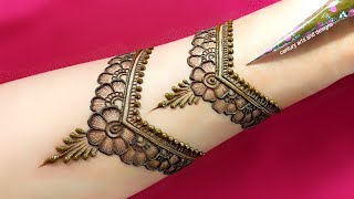 Diwali special mehndi design  easy front hand mehndi  mehndi design  mehndi ka design  Mehndi [upl. by Downe]