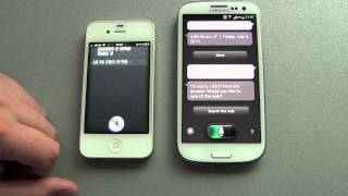 Siri vs SVoice  iPhone 4S vs Galaxy S3 [upl. by Eanel]