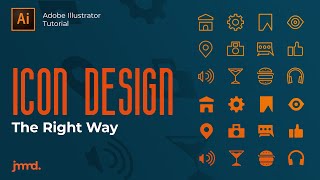 Design Icons the Right Way  Adobe Illustrator [upl. by Kammerer]