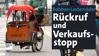 BabboeLastenräder Rückruf und vorläufiger Verkaufsstopp  Abendschau  BR24 [upl. by Blanc51]