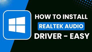 Realtek Audio Driver  How to Install [upl. by Redd]