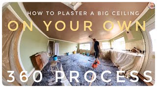 How to plaster a big ceiling in your own How to get Extra time [upl. by Ameerak]