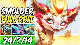 FULL CRIT SMOLDER ONESHOT BROKEN EXECUTE 73k DMG  Build amp Runes  New Champion  League of Legends [upl. by Anat]