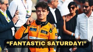 F1’s Lando Norris Reacts To Qualifying On Pole At The Italian GP [upl. by Wayolle342]