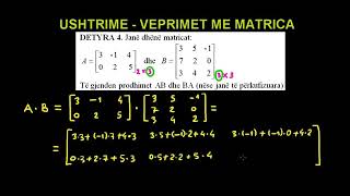 6 Matematika Klasa 12 Mesimi 6 Ushtrime Veprimet me matrica [upl. by Greeley102]