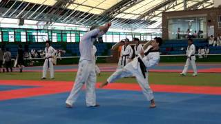 Taekwondo camp  Matt Chorvath vs Yousef Karami sparing [upl. by Mccormick445]