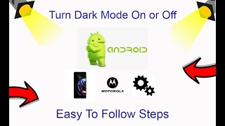 How To Turn On Or Off Dark Mode  Motorola Edge [upl. by Asssilem]