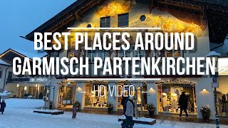 Best places around Garmisch Partenkirchen virtual walk 4K [upl. by Uolyram]