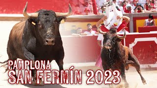 💥 SAN FERMÍN 2023 🏆 CONCURSO DE RECORTADORES CON TOROS BRAVOS EN PAMPLONA [upl. by Desmond]