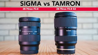 Sigma 2870 F28 vs Tamron 2875 F28 G2  Which Sony EMount Zoom Lens is better 🤔  4K [upl. by Gerita]