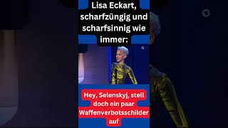 Lisa Eckhart quotWarum stellt Selenskyj keine Waffenverbotsschilder aufquot satire short migration [upl. by Mendive152]