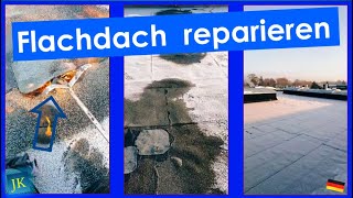 🔨❄☃🌨 Das Flachdach undicht ❓  Kein Problem ❗ Dachpappe richtig verschweißen 👷 [upl. by Tdnarb]