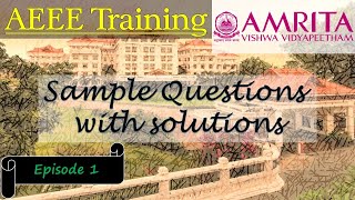 AEEE Question Paper Worksheet  Previous Year Question with StepbyStep Solution  Episode 1 [upl. by Reivaz]