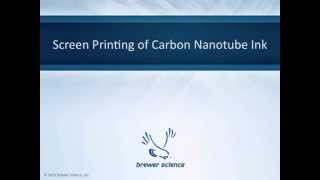 Carbon Nanotube Inks Screen Printing [upl. by Nylassej]