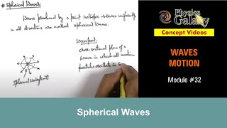 Class 11 Physics  Waves Motion  32 Spherical Waves  For JEE amp NEET [upl. by Nosnev]