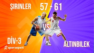 Şirinler  Altınbilek  Div 3  Sporsepeti Basketbol Ligi [upl. by Eileek668]