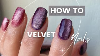 How to create VELVET NAILS [upl. by Maurise]