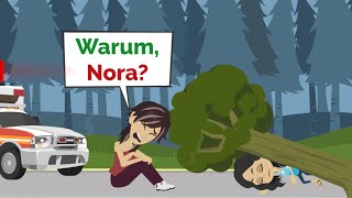 Nora STÜRZT  Deutsch Lernen  Learn German with Funny German Stories [upl. by Eilsek]