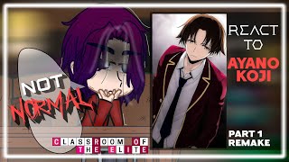 Classroom of the Elite React to Ayanokoji Kiyotaka  REMAKE  PART 1  By Clastaa [upl. by Feledy]