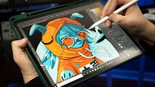 My IPAD PRO just became a DRAWING TABLET for my PC Duet Display Review [upl. by Eycats]