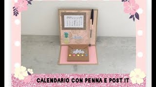 Calendario da tavolo fai da te con post it e porta penna DIY Calendar Tutorial [upl. by Corty395]