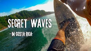 Surfing Secret Spot With Minute Long Waves in Costa Rica [upl. by Nerrat]