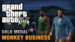 GTA 5  Mission 54  Monkey Business 100 Gold Medal Walkthrough [upl. by Aisile529]