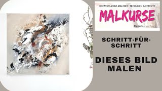 Acrylmalerei Techniken  Spachteltechnik und weiche Farbflächen Schritt für Schritt von mir erklärt [upl. by Andria]