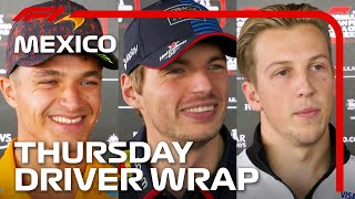 Drivers Look Ahead To The Weekend  2024 Mexico City Grand Prix [upl. by Urdna]