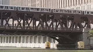 Train at the Chicago Riverwalk [upl. by Ahsla782]