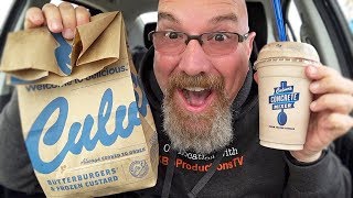 Culvers Deluxe Butter Burger 🍔 Chocolate Shake amp Frozen Custard 🍦 [upl. by Irv]