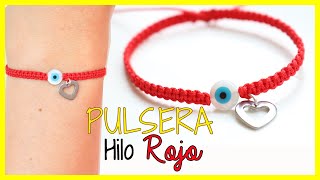 PULSERA HILO ROJO ❤ de la PROTECCION🧿  Súper fácil [upl. by Philbo]