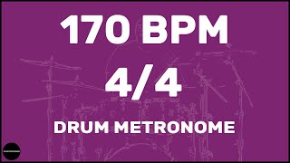 44  Drum Metronome Loop  170 BPM [upl. by Osmo191]